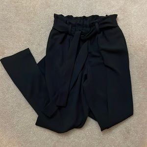 cute black pants with elastic stretchable waist band / Medium